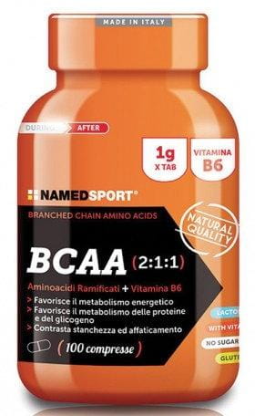 Aminokyseliny NAMEDSPORT BCAA 2:1:1, 100 tablet, BCAA v poměru 2:1:1 v tabletové formě